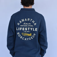 Kawartha Lifestyle Bobcaygeon Boat Logo 1/4 Zip Sweater