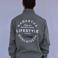 Kawartha Lifestyle Bobcaygeon Boat Logo 1/4 Zip Sweater