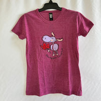Bobcaygeon Moose Holding Maple Leaf T-Shirt