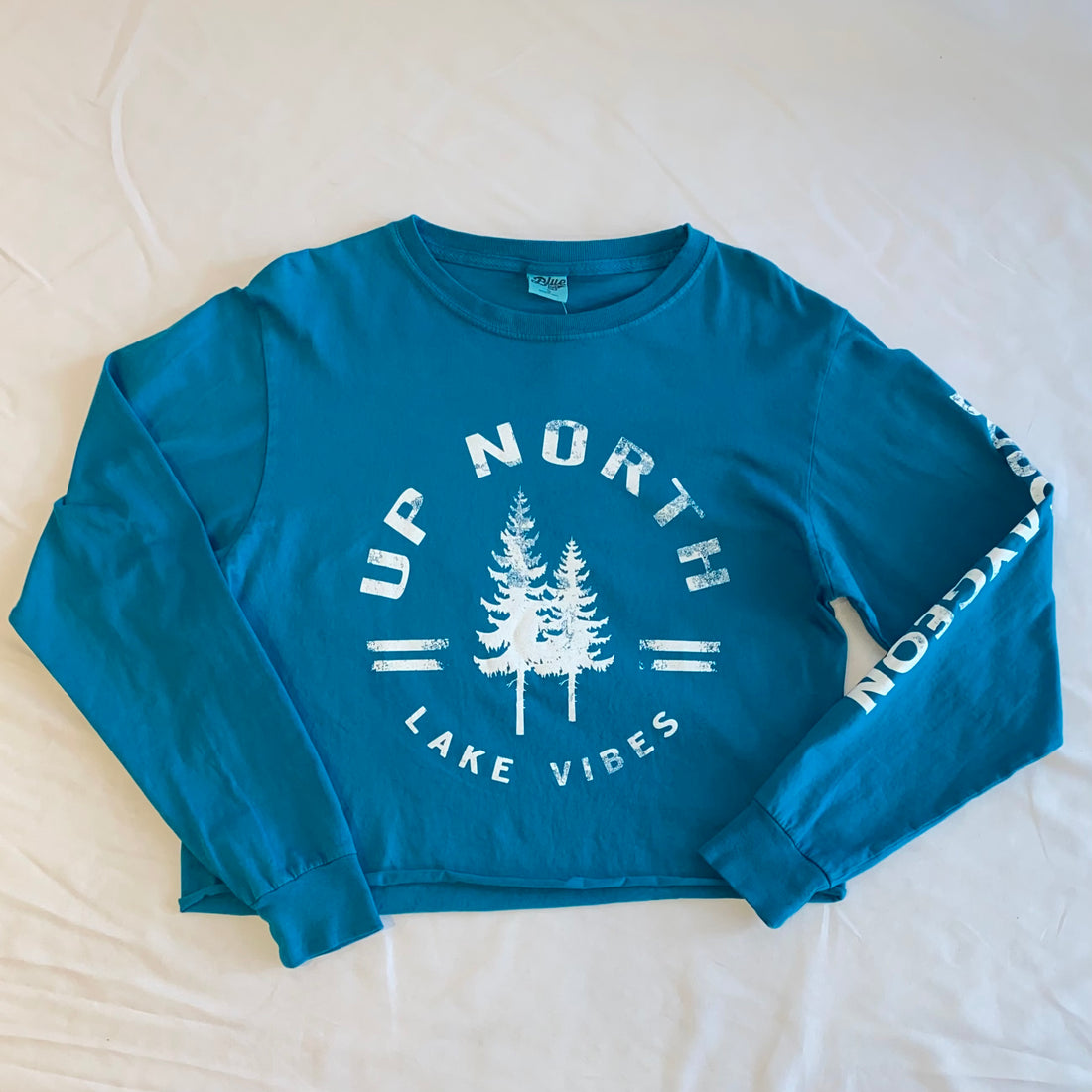 Bobcaygeon Up North Lake Vibes Long Sleeve Crop