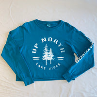 Bobcaygeon Up North Lake Vibes Long Sleeve Crop